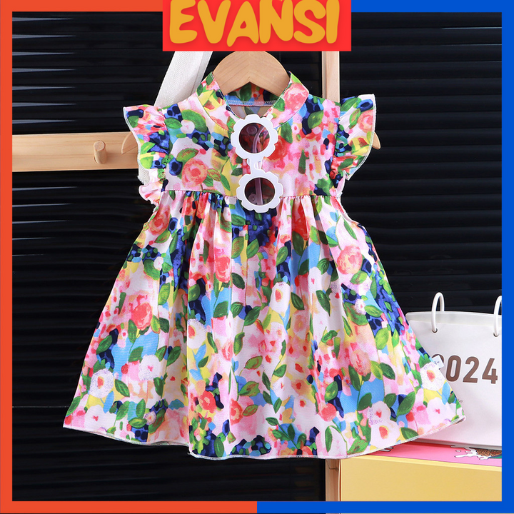 Baby Girls Dress Floral Pattern Baby Girls Dress 1-9 Years